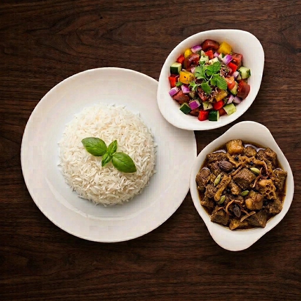 Beef Bot White Rice