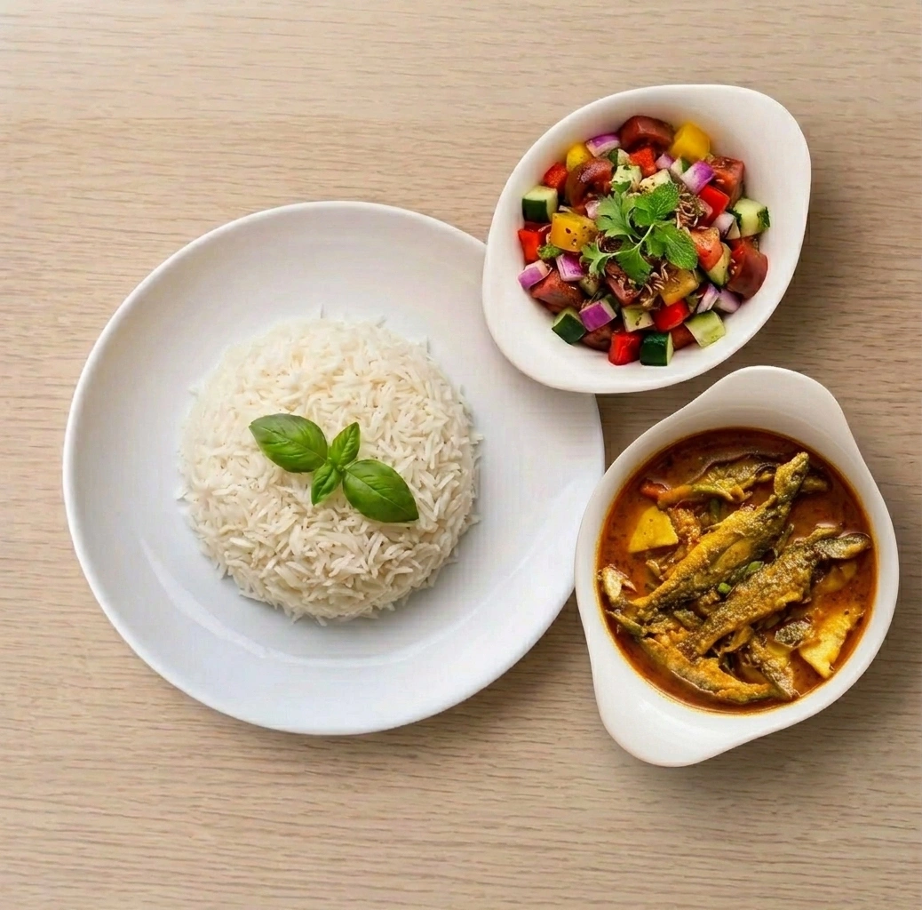 Tengra Fish White Rice