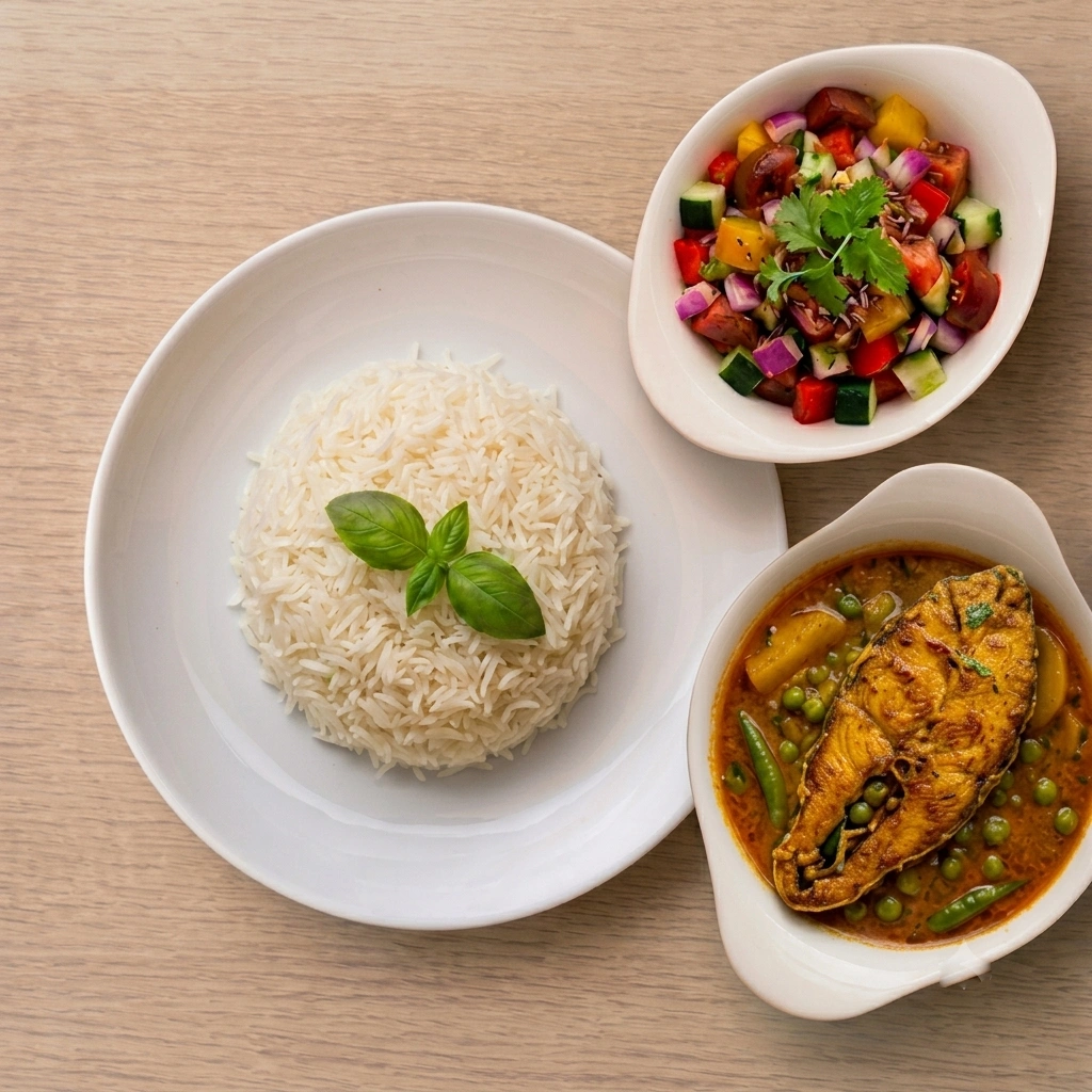 Sharputhi Fish White Rice